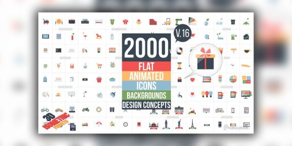 Flat Animated Icons Library